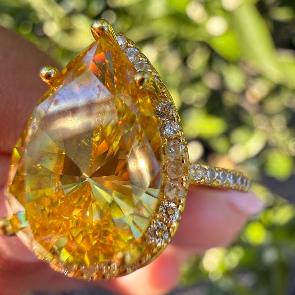 925 Sterling Silver Gold-Plated Stackable Ring - image 1